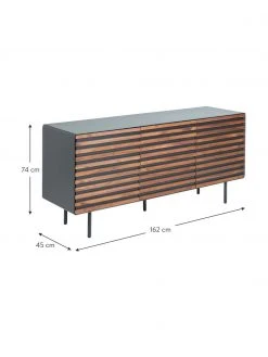 Sideboard Kesia mit Türen und Walnussfurnier, B 162 x H 74 cm -Esszimmer Verkäufe Sideboard Kesia mit Turen und Walnussfurnier 2