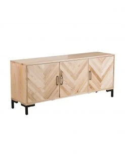 Westwing Collection Sideboard Leif mit Türen aus massivem Eschenholz, B 177 x H 75 cm