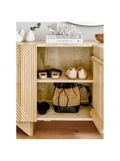 Westwing Collection Sideboard Louis aus Massivholz mit T&uuml;ren, B 177 x H 75 cm -Esszimmer Verkäufe Sideboard Louis aus Massivholz mit Turen 2