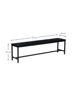 Westwing Collection Sitzbank Raw aus massivem Mangoholz, B 170 x H 47 cmNur noch wenige verfügbar -Esszimmer Verkäufe Sitzbank Raw aus massivem Mangoholz 2