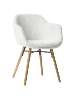 Westwing Collection Teddy-Armlehnstuhl Fiji mit schmaler Sitzschale, B 59 x H 84 cm