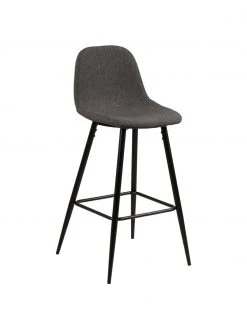 Thekenstühle Wilma in Grau, 2 Stück, B 44 x H 91 cm