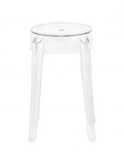 Kartell Transparenter Hocker Charles Ghost, Ø 39 x H 46 cm -Esszimmer Verkäufe Transparenter Hocker Charles Ghost 3