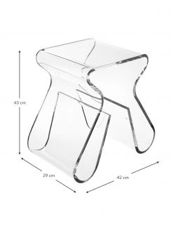 Umbra Transparenter Hocker Loop mit Zeitschriftenhalter, B 42 x H 43 cm -Esszimmer Verkäufe Transparenter Hocker Loop mit Zeitschriftenhalter 3