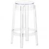 Kartell Transparenter Thekenhocker Charles Ghost, Ø 46 x H 65 cm
