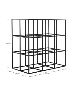 Jotex Weinregal Vinnie in Schwarz f&uuml;r 9 Flaschen, B 37 x H 37 cmNur noch 1 Artikel verfügbar -Esszimmer Verkäufe Weinregal Vinnie in Schwarz fur 9 Flaschen 2