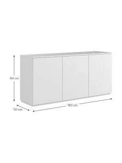 Wei&szlig;es Sideboard Join mit T&uuml;ren, B 180 x H 84 cm -Esszimmer Verkäufe Weisses Sideboard Join mit Turen 2
